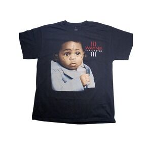 Lil Wayne Tha Carter III Graphic T-Shirt Mens Medium Black‎ Hip Hop Rap Tee NEW